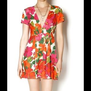 Show Me Your MuMu Hawaiian IBIZA DRESS Floral Size XSmall